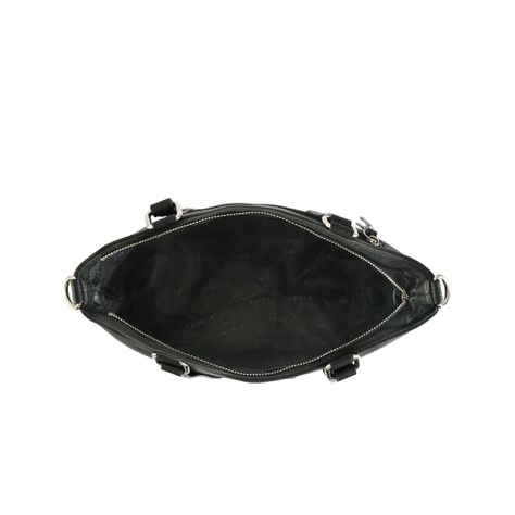 Cartera dos asas mediana kristal negro-3