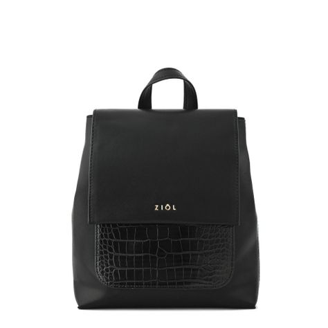 Mochila con tapa mediana callie negro-0