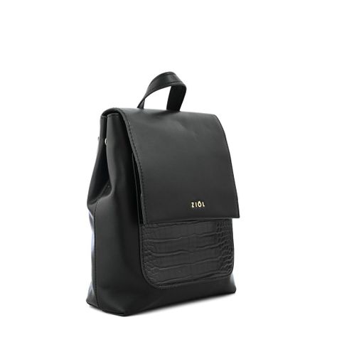 Mochila con tapa mediana callie negro-1