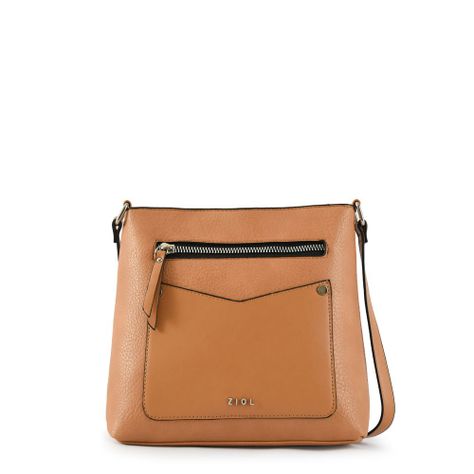 Cartera bandolera mediana saray camel-0