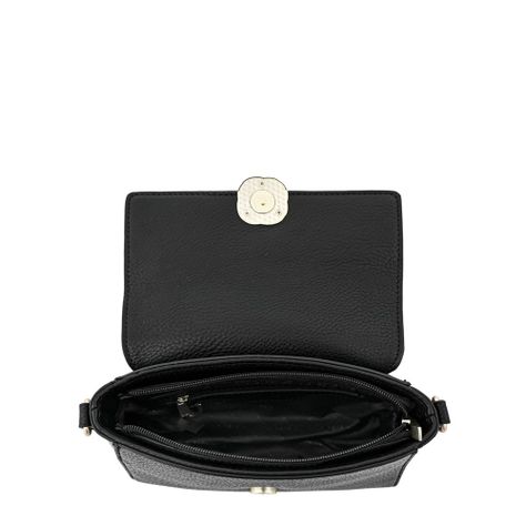 Cartera bandolera con tapa pequeña agata negro-3