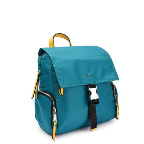 Mochila con tapa mediana minisa turquesa-1