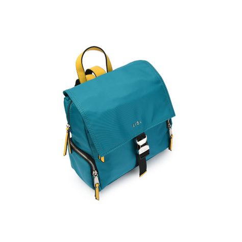 Mochila con tapa mediana minisa turquesa-2