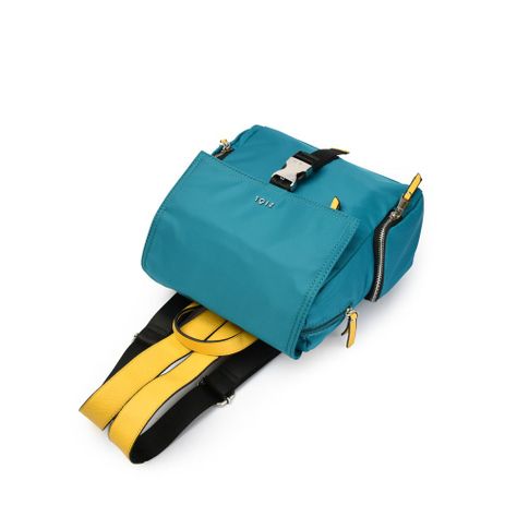 Mochila con tapa mediana minisa turquesa-3