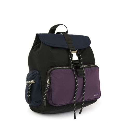 Mochila con tapa mediana abie negro-1