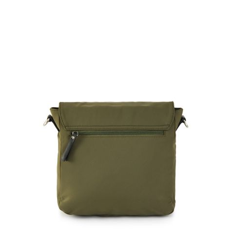 Cartera bandolera con tapa mediana elvas verde oliva-2