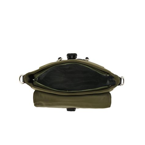 Cartera bandolera con tapa mediana elvas verde oliva-3