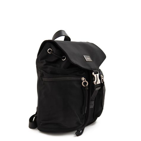 Mochila con tapa mediana elvas negro-1