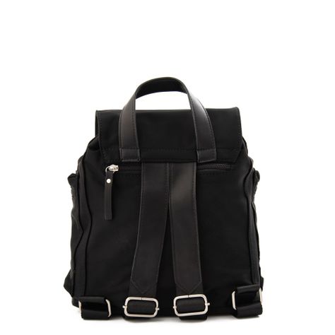 Mochila con tapa mediana elvas negro-2