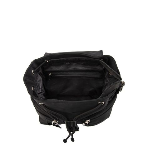 Mochila con tapa mediana elvas negro-3