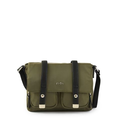 Cartera bandolera con tapa mediana erzurum verde oliva-0