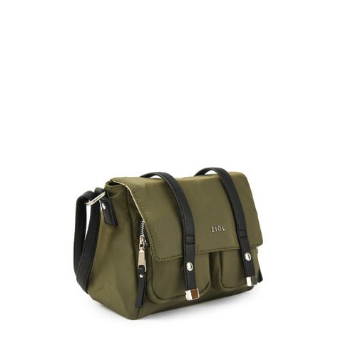 Cartera bandolera con tapa mediana erzurum verde oliva-1