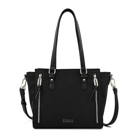 Cartera dos asas tres divisiones grande penny negro-0
