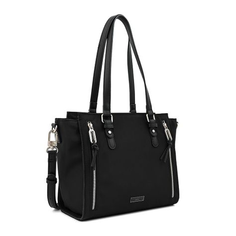 Cartera dos asas tres divisiones grande penny negro-1
