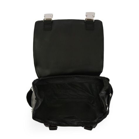 Mochila con tapa mediana samara negro-3