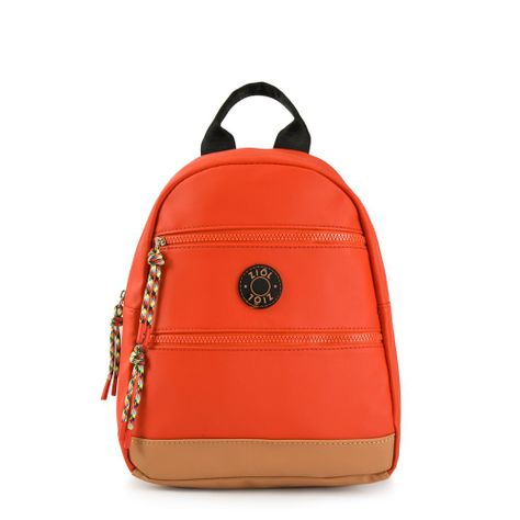 Mochila pequeña clodette rojo tomate-0