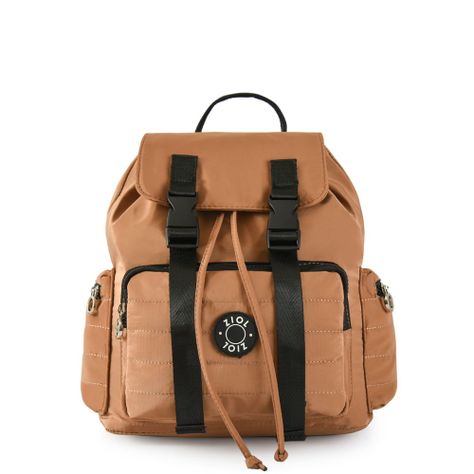 Mochila mediana giulia beige oscuro-0