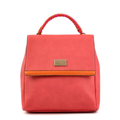 Mochila con tapa mediana alicia fucsia-0