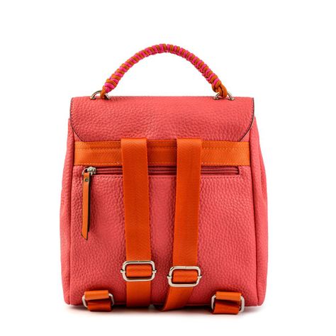 Mochila con tapa mediana alicia fucsia-2