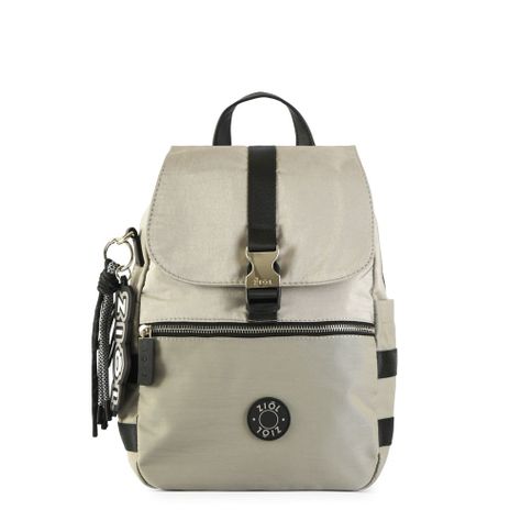 Mochila con tapa mediana tavira gris-0
