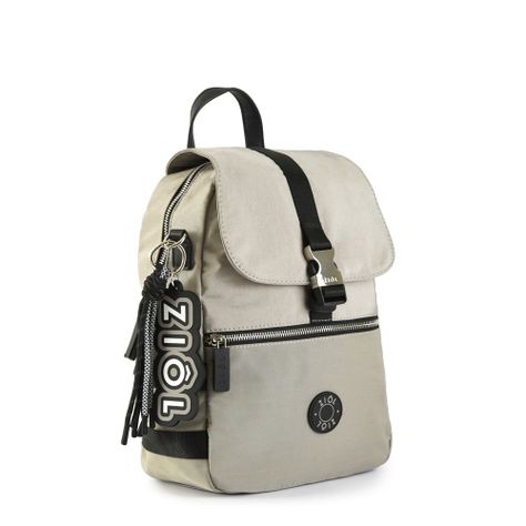 Mochila con tapa mediana tavira gris-1
