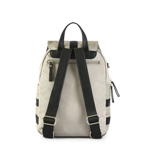 Mochila con tapa mediana tavira gris-2
