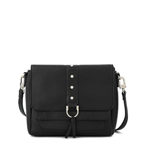 Cartera bandolera con tapa pequeña althea negro especial-0