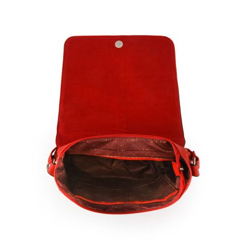 Cartera bandolera con tapa grande elinna rojo-3