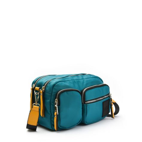 Cartera bandolera mediana fadora turquesa-1