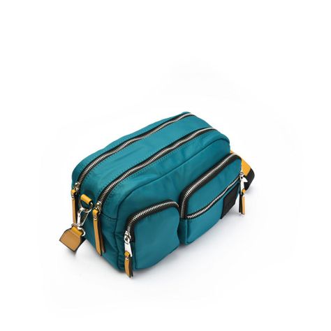 Cartera bandolera mediana fadora turquesa-2