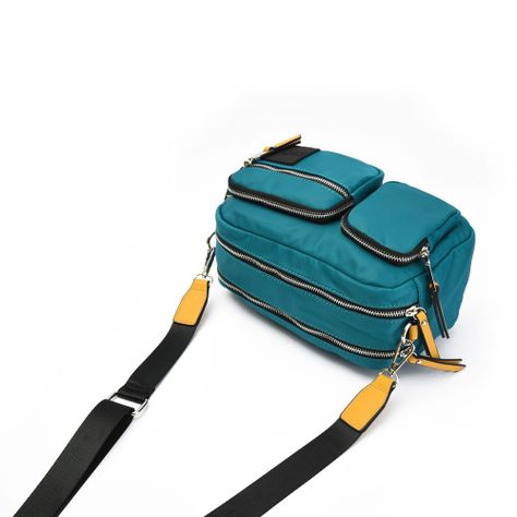 Cartera bandolera mediana fadora turquesa-3