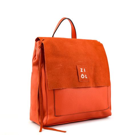 Mochila con tapa mediana adelia rojo tomate-1