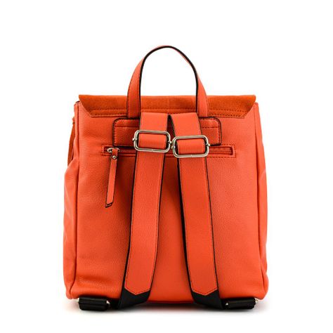 Mochila con tapa mediana adelia rojo tomate-2