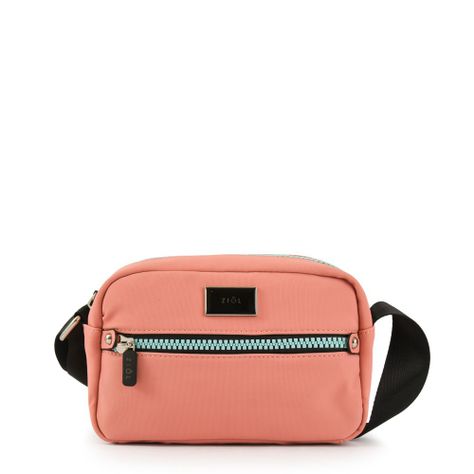 Cartera bandolera pequeña iliana coral-0