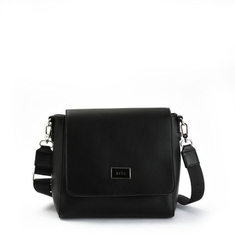 Cartera bandolera con tapa mediana aydin negro-0