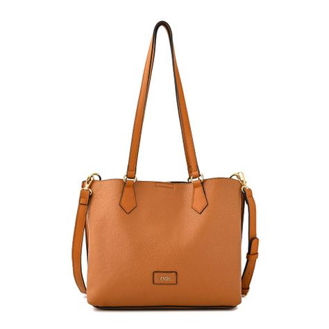Cartera dos asas mediana viviene camel-0