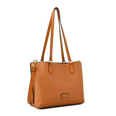 Cartera dos asas mediana viviene camel-1