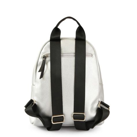 Mochila mediana ina plateado-2