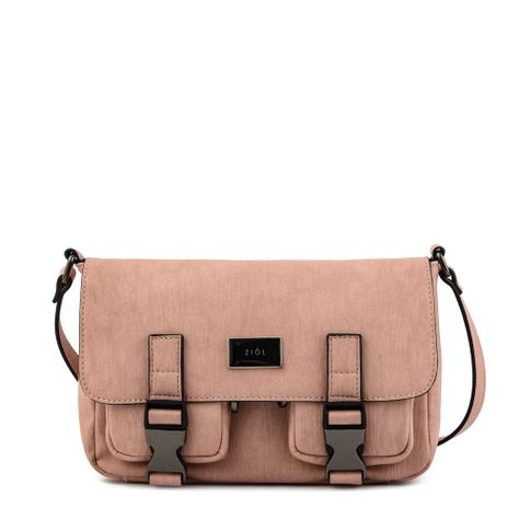 Cartera bandolera con tapa pequeña dina rosa viejo-0