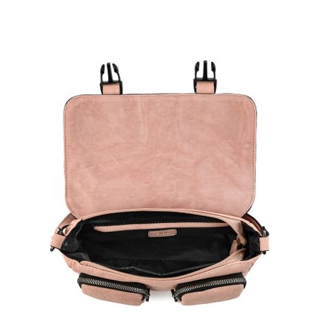 Cartera bandolera con tapa pequeña dina rosa viejo-3