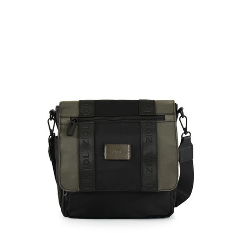 Cartera bandolera con tapa mediana cancun negro-0