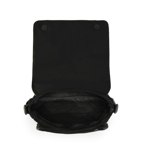 Cartera bandolera con tapa mediana cancun negro-3