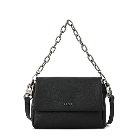 Cartera bandolera con tapa pequeña nydia negro-0