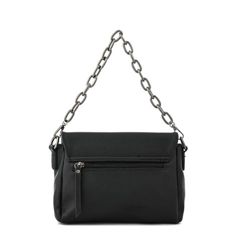 Cartera bandolera con tapa pequeña nydia negro-2