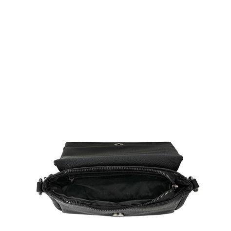 Cartera bandolera con tapa pequeña nydia negro-3
