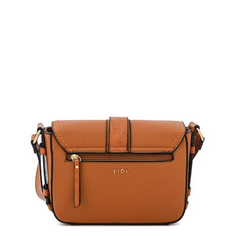 Cartera bandolera con tapa pequeña federica camel-2