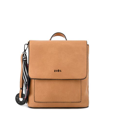 Mochila con tapa pequeña raina camel-0
