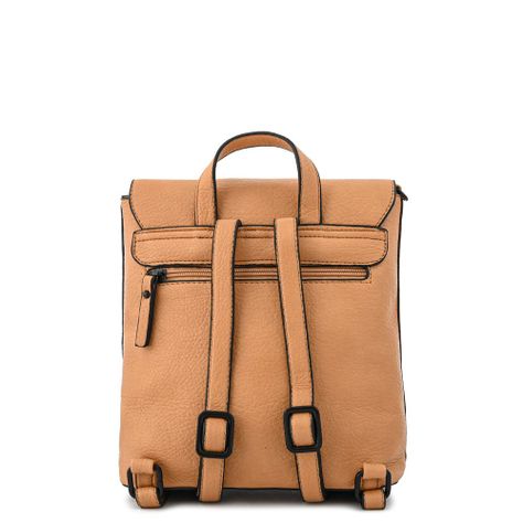 Mochila con tapa pequeña raina camel-2
