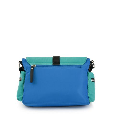 Cartera bandolera con tapa pequeña abie azul-2