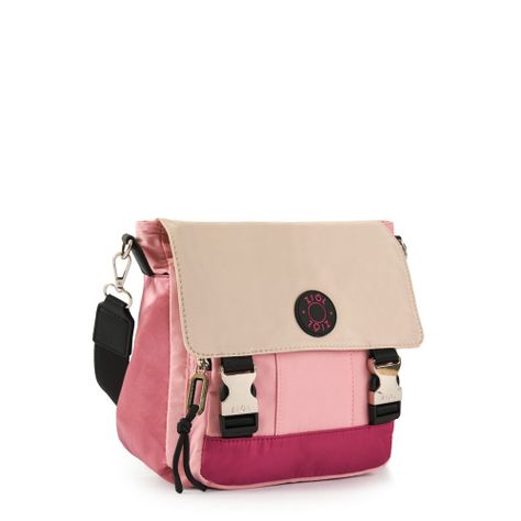 Cartera bandolera con tapa mediana joselina rosado-1